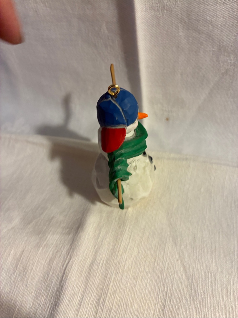 Hallmark Keepsake Son Ornament Blue Hat Snowman Hockey 2001 Vtg - Picture 7 of 11